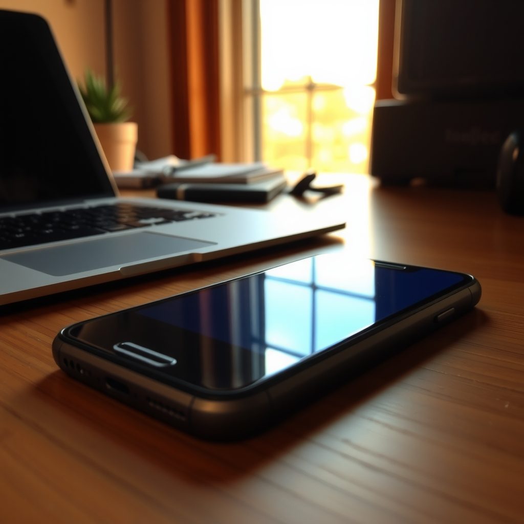 Persona a punto de enviar un prompt desde el celular